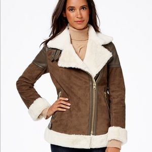 Michael Kors Faux Shearling Jacket .